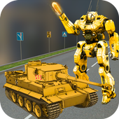 US Red Ranger Robot Tank Transform Battle war Game icon