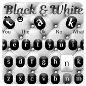 Simple Black And White Keyboard Theme icon