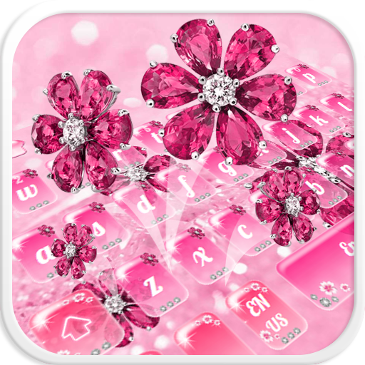 Pink Diamond Flower Keyboard icon