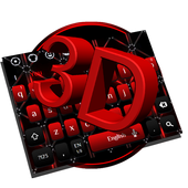 ikon 3D Cool Red Electric Current Keyboard Theme