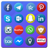 All in one social media network classic icon