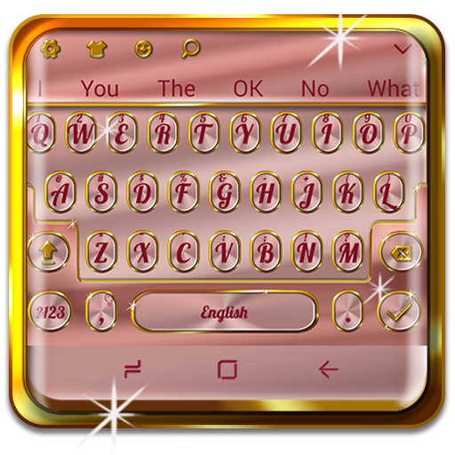 Luxurious Rose &amp; Gold Keyboard Theme icon