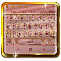 Luxurious Rose & Gold Keyboard Theme