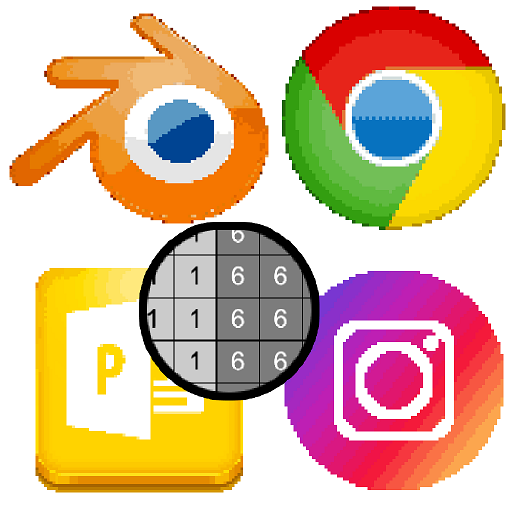 Internet Logos Color by Number: Pixel Art Coloring أيقونة