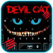 Black Devil Cat Smile Keyboard Theme