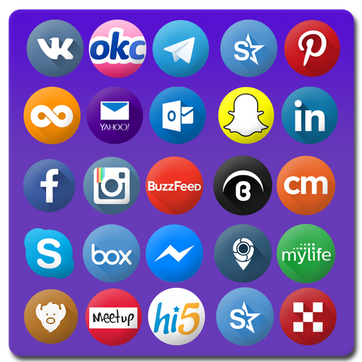 All in one social media networ icon
