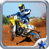 3D off-road motorcycle racing icon