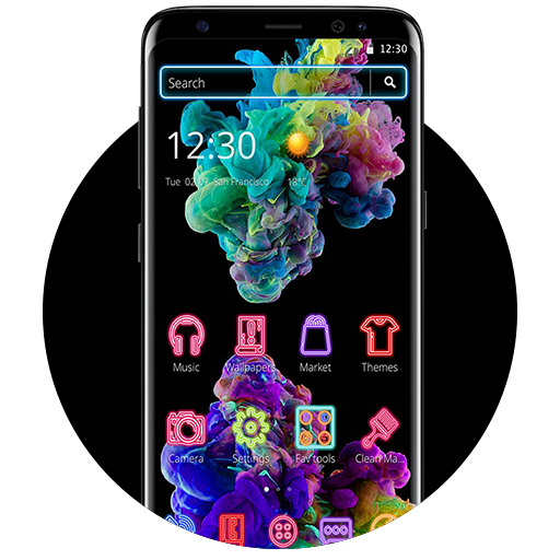 Fancy Color Splash Smoke Theme أيقونة