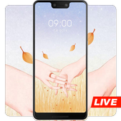 Cartoon beautiful hands romantic wallpaper icon