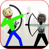 Easy Baldis Archer Vs Stickman Granny game icon