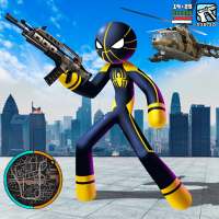 Neon Spider Stickman Rope Hero City Gangstar Crime