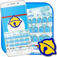 Blue cat kitty keyboard