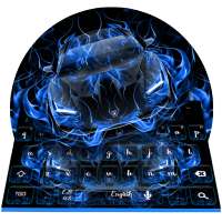 Blue Flame Car Keyboard