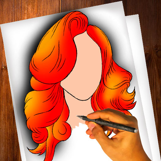 how to draw hair-como dibujar el cabello icon