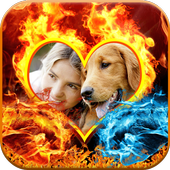 Fire Flame Photo Frames Editor icon