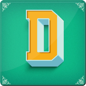 3D Text - Love, Vintage icon