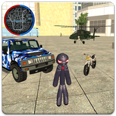 City Stickman Rope Hero Vegas Spider Crime icon