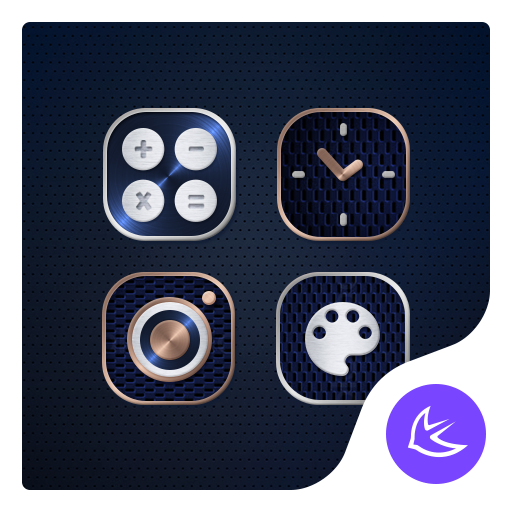 Metal Indigo APUS Launcher theme icon