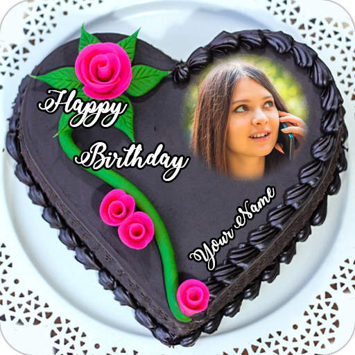 Name Photo On Birthday Cake icon