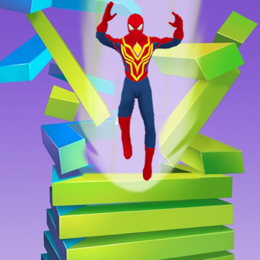 Super Spider Stack - Fall Helix Crash 3D icon