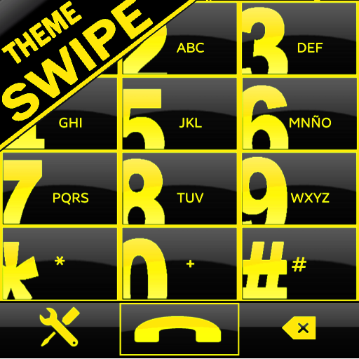 THEME SWIPE DIALER BIG BLACK YELLOW icon