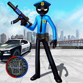 Police Stickman Rope Hero icon