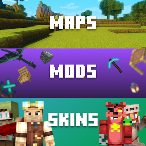 Skins, Mods, Maps for Minecraft PE icon