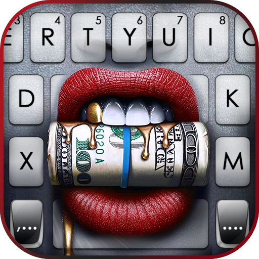 Sexy Lips Dollar Keyboard Background icon
