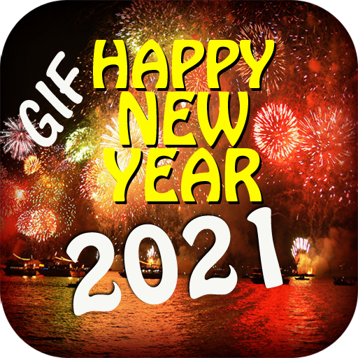 Happy New Year GIF 2021 иконка
