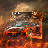Fire Sports Car Space Keyboard Theme🚕 icon