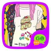 (FREE) GO SMS THUG GIRL THEME on 9Apps