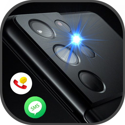 Flash Notification Alert on Call and SMS icon