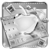 Crystal Silver Keyboard Theme icon
