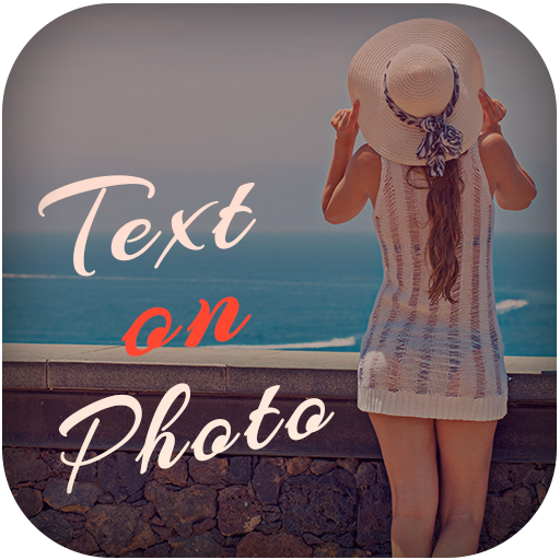 Text on photo - photo pe status likhe icon