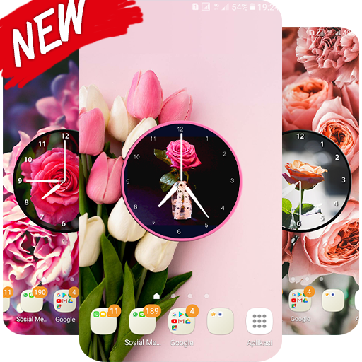 Flower Clock Live Wallpaper icon