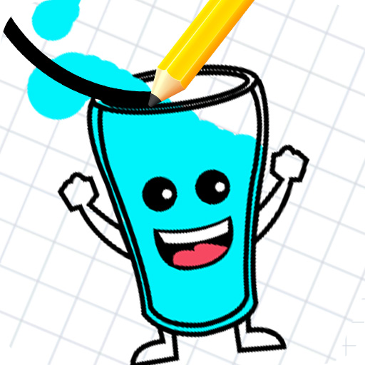 Happy Water Draw Lines Fill the Glass icon