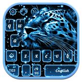 Neon ice Tiger Keyboard Theme icon
