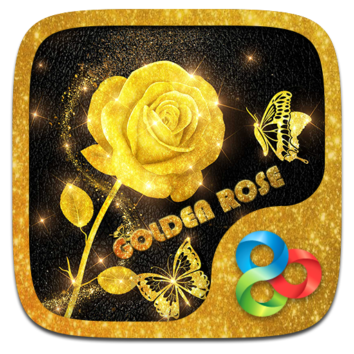 Golden Rose Parallax Go Launcher Theme icon