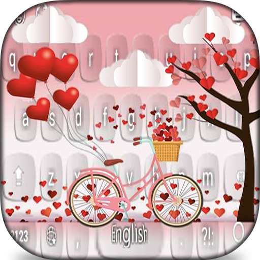 Heart Trees Bicycle keyboard icon