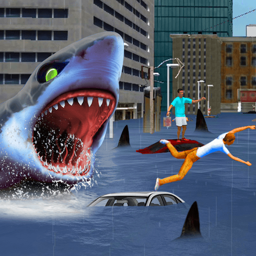 Shark Survival World - Spear Fishing Shark Games icon