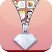 Diamond Heart Ziplock Screen Lock Wallpaper HD on 9Apps