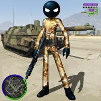 US Stickman Army Stickman Rope Hero Simulator