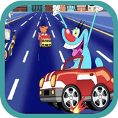Super Oggy Car Drivinge Race icon