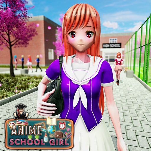 Anime School Girl Sim: High School Life Simulator icon