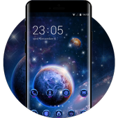 Space interstellar theme galaxy neon wallpaper icon