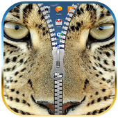 leopard zipper screen lock icon