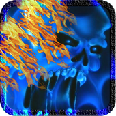 Blue Ghost Skull Fire Live Wallpaper icon