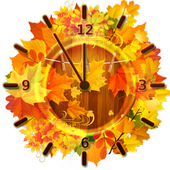 Autumn Leaf Theme Clock icon