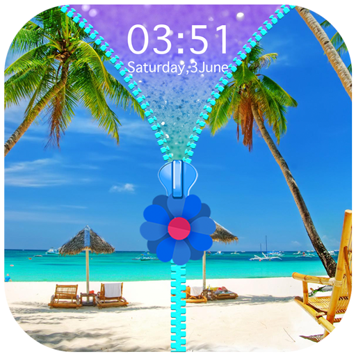 Beach Zipper Lock Screen icon