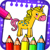 Educational games: drawing and coloring icon